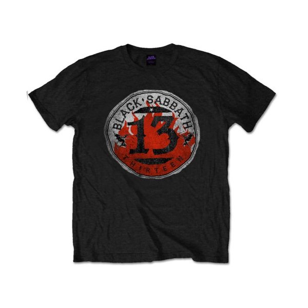 Black Sabbath Shirt 13 Flame Circle