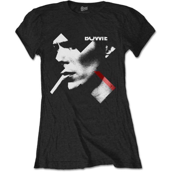 David Bowie Frauenshirt L X Smoke red