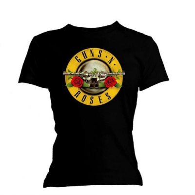 Guns n´ Roses skinny Frauenshirt Classic Bullet Logo