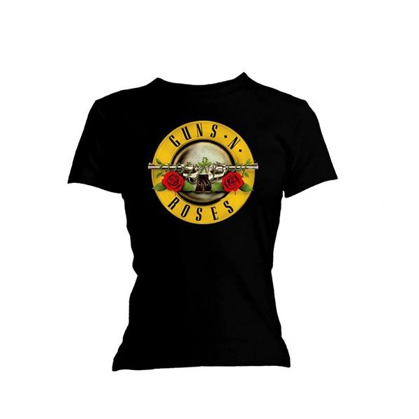 Guns n´ Roses skinny Frauenshirt S Classic Bullet Logo