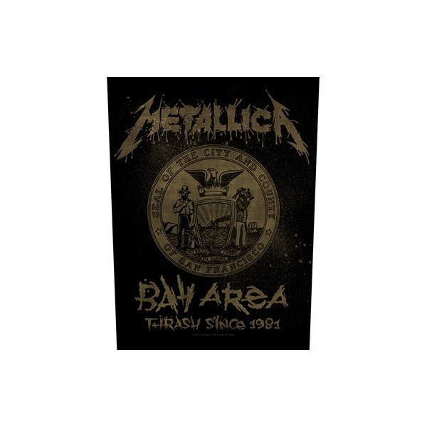 Metallica Backpatch "bay area thrash" schwarz gold