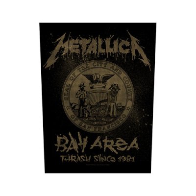 Metallica Backpatch bay area thrash schwarz gold