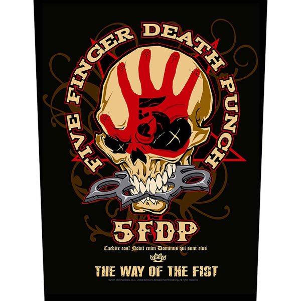 Five finger death punch Backpatch "way of the fist" schwarz rot