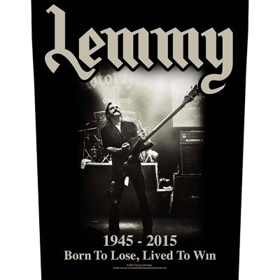 Lemmy Kilmister Backpatch "Lived to win" schwarz
