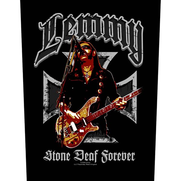 Lemmy Kilmister Backpatch "Stone deaf" schwarz bunt