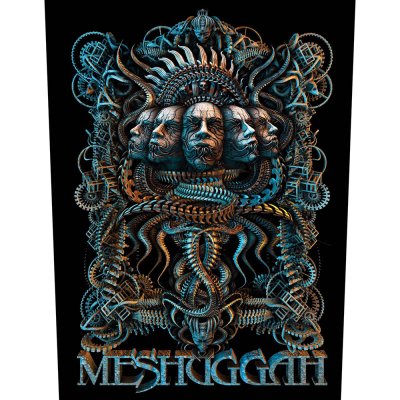 Meshuggah Backpatch 5 Faces schwarz blau
