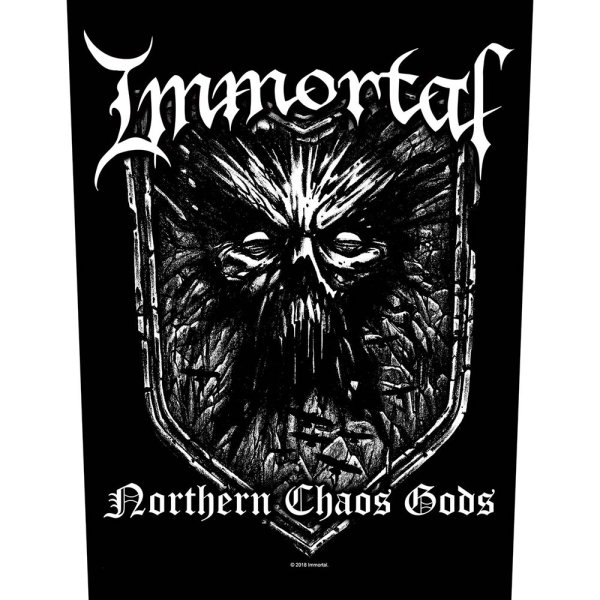 Immortal Backpatch Nothern Chaos schwarz weiß