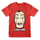 La Casa de Papel - Mask And Logo rundhals T-Shirt XL Lizenzware Regular Fit