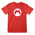 Nintendo Super Mario – Mario Badge T Shirt S