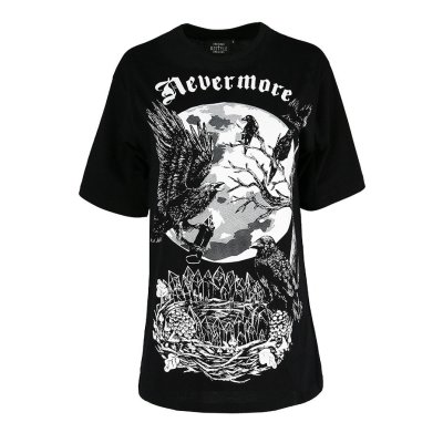 Restyle Oversized T Shirt crows Nevermore