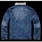 Brandit Denim Blue-Off White Sherpa Demin Jacket