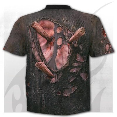 Spiral T-Shirt Zombie Wrap L Grau