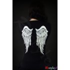 Restyle Top Angels Wings Schwarz