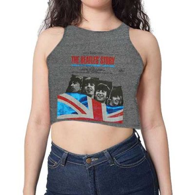 The Beatles Crop Top Story with Cropped L Grau