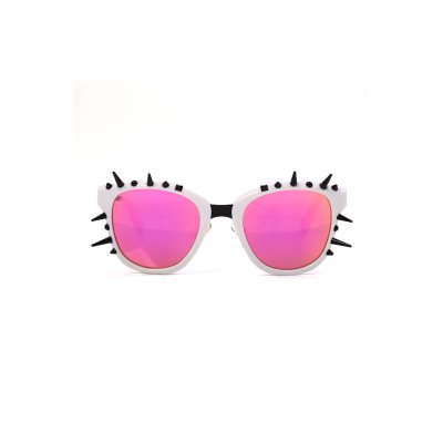 Sonnenbrille mit Spikes Weiß - Die coole Brille für heiße Tage oder Nächte