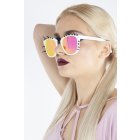 Sonnenbrille mit Spikes Weiß - Die coole Brille für heiße Tage oder Nächte