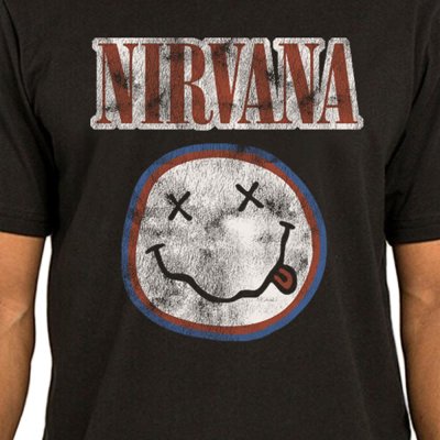 Nirvana Vintage Smiley T-Shirt M