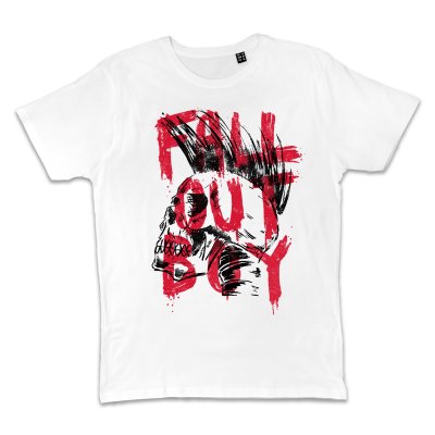 Fall out Boy Mohawk Skull T-Shirt Weiß