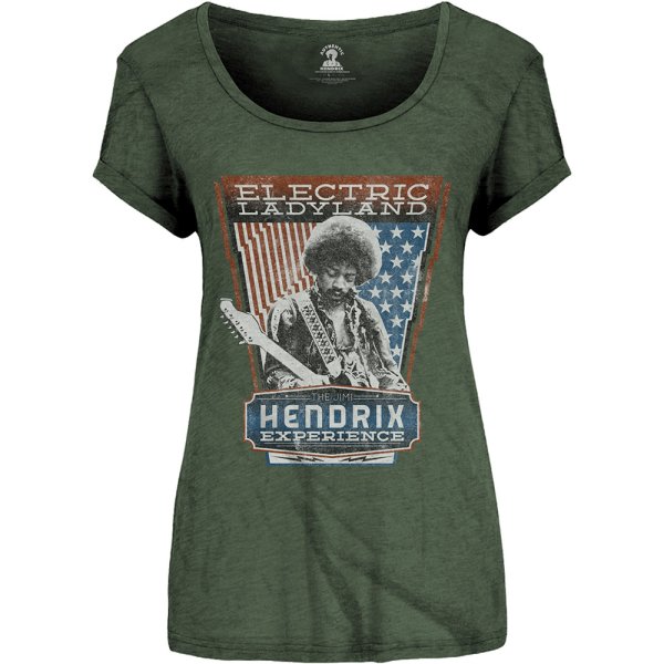Jimi Hendrix Top Electric Ladyland Grün