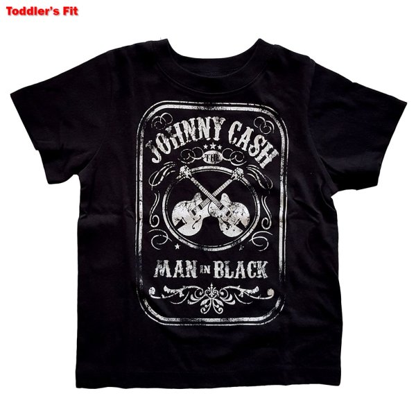Johnny Cash Kinder T-Shirt Man In Black