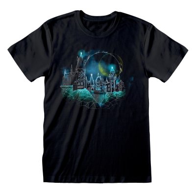 Harry Potter  T-Shirt Wireframe Hogwarts