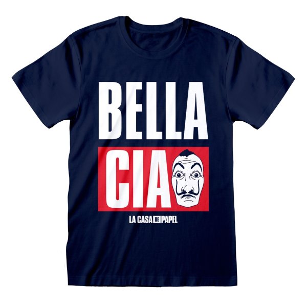 La Casa De Papel T-Shirt Jumbo Bella Ciao Navy