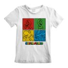 Super Mario Kinder T-Shirt 12-13 Jahre Squares Weiß