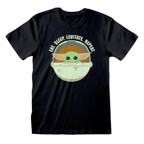 Star Wars Mandalorian T-Shirt Eat Sleep Levitate