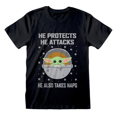 Star Wars Mandalorian T-Shirt Protects And Attacks
