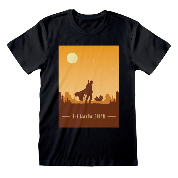 Star Wars Mandalorian T-Shirt Retro Poster