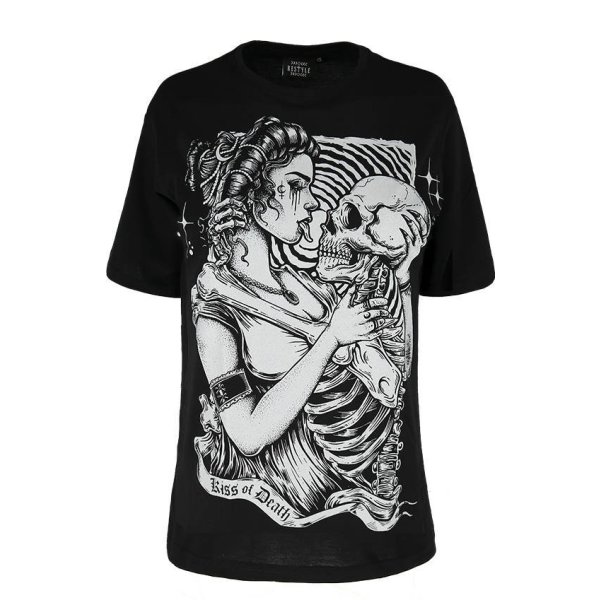 Restyle T-Shirt Kiss of Death Oversized