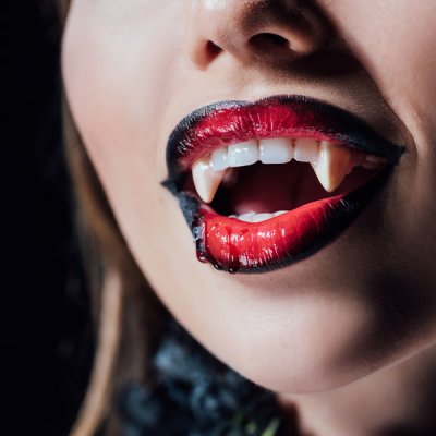 Vampirzähne & 2x Thermoplastkleber von King of Halloween