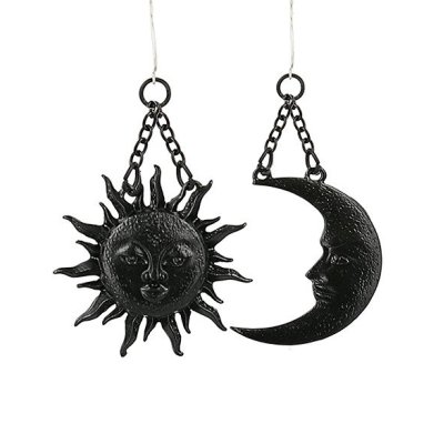 Restyle Ohrringe Moon & Sun Schwarz