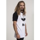 Banksy´s Graffiti Panda Raglan T-Shirt Schwarz Weiß