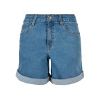Organic Stretch Denim 5 Pocket Shorts Clearblue washed
