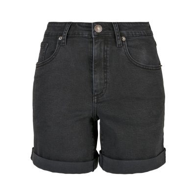 Organic Stretch Denim 5 Pocket Shorts Black washed