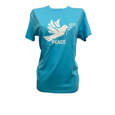 Friedensshirt Girly Shirt Hellblau