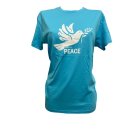 Friedensshirt; T-Shirt Hellblau incl. 7,50 € Spende RTL "Wir helfen Kindern" für die Ukraine