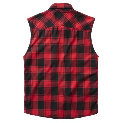Checkshirt Red-Black sleeveless cooles makulines ärmeloses Checkshirt