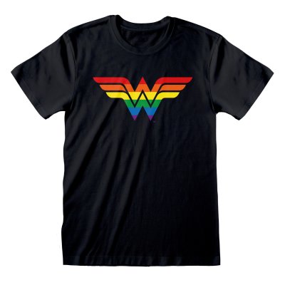 DC Wonder Woman T-Shirt Logo Pride Schwarz