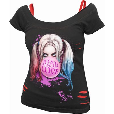 Harley Quinn Mad Love T-Shirt 2-in-1 Schwarz