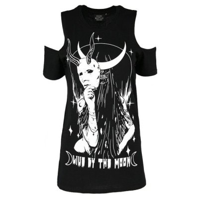 T-Shirt Live by the Moon Cold Shoulder