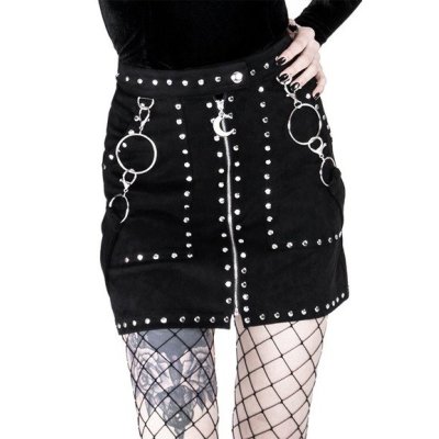 Rock Studded Suede Skirt