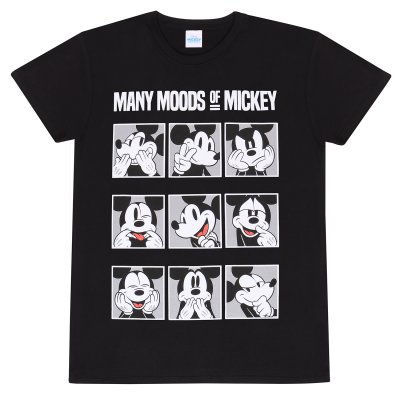 Mickey and Friends T-Shirt  Schwarz Unisex Many Moods of...