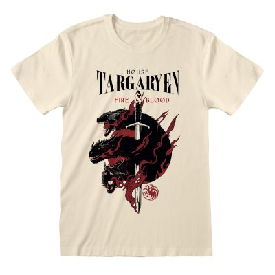 Game Of Thrones T-Shirt  Beige Unisex House Targaryen