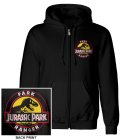 Jurassic Park Zipped Hoodie  Schwarz Unisex Park Ranger (with Back Print)