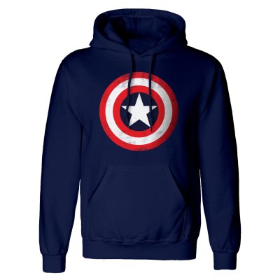 Marvel Comics Captain America Hoodie  Navy Unisex Shield...
