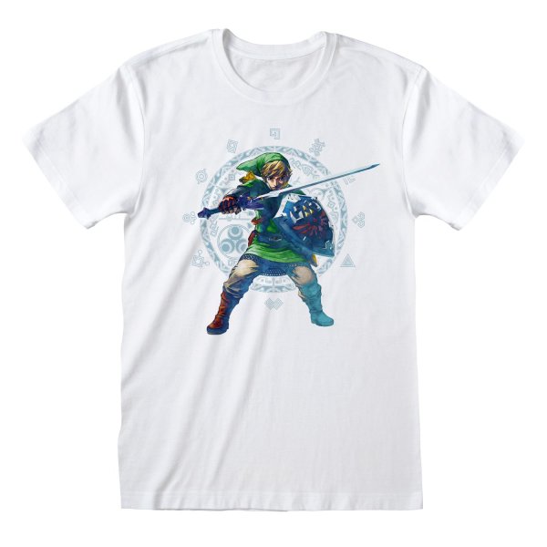 Zelda T-Shirt  Weiß Unisex Skyward Sword Pose
