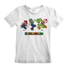 Nintendo Super Mario T-Shirt  Weiß Kinder Unisex Running Pose (Kids)