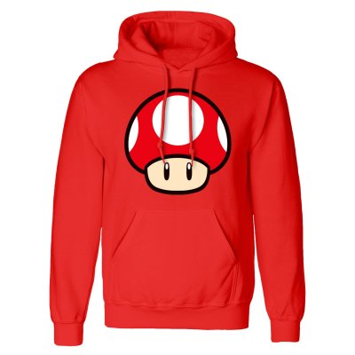 Nintendo Super Mario Hoodie  Rot Unisex Power Up Mushroom